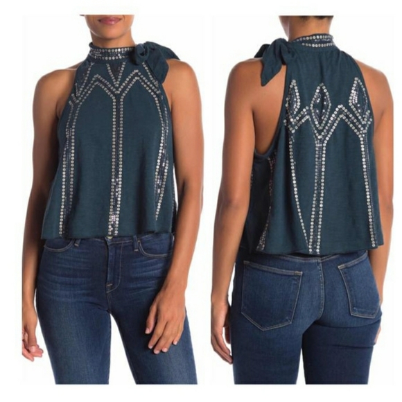 NWT! Free People Glitter City Top - Picture 1 of 6